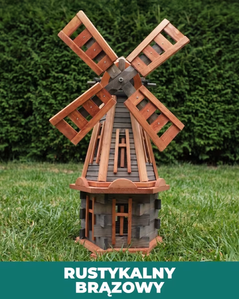 Wiatrak ogrodowy drewniany 100 cm - obrazek 11